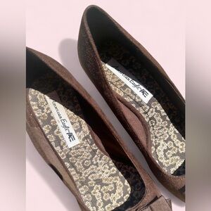 SOLD American Eagle Brown Slip-On Wedges with Patterned Insole
